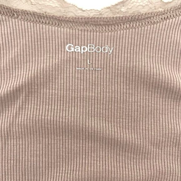 GapBody Modal Ribbed Camisole Tank Nude Mauve L Soft Feminine Top - Picture 5 of 6